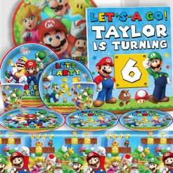 *Super Mario PERSONALIZED Supersaver Party Pack for 10